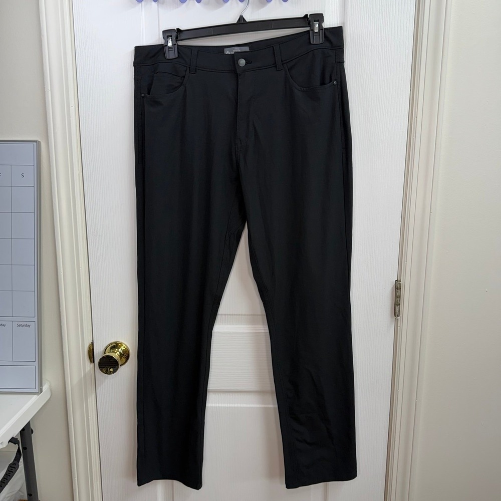 Members Mark black Benton performance slim fit 5 pocket pants casual 36x32